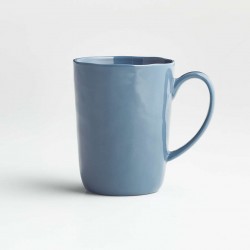 Denim Blue Mugs, Set of 8
