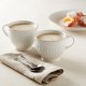 French 2-Piece Latte Mug Set（White）