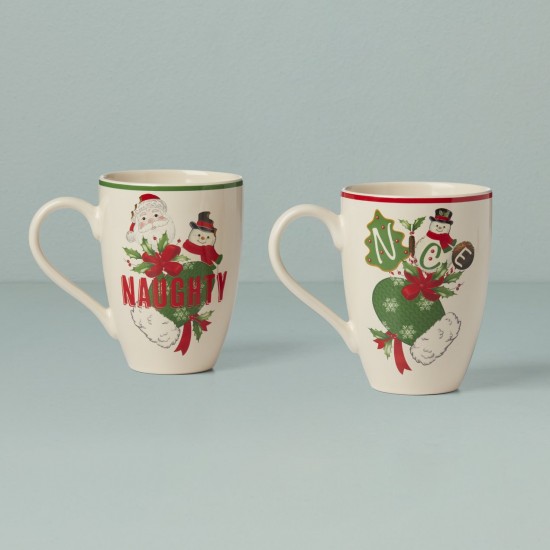 Holiday 2-Piece Naughty & Nice Mug Set